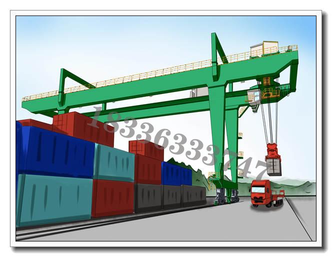 江苏苏州轨道式集装箱门机销售30吨无悬臂龙门吊